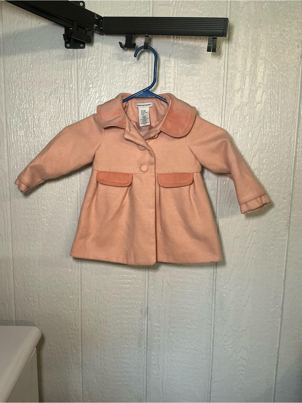cupcakes & cashmere Peach Girls' Wool-Blend Peacoat